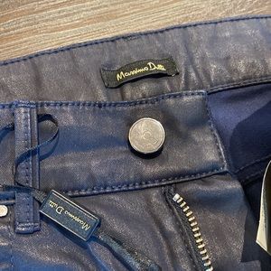 Massimo Dutti ladies waxed jeans in size 2. Brand new with tags. Dark purple hue